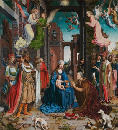 Anbetung der Heiligen Drei Könige, 1510-5 von Jan Gossaert